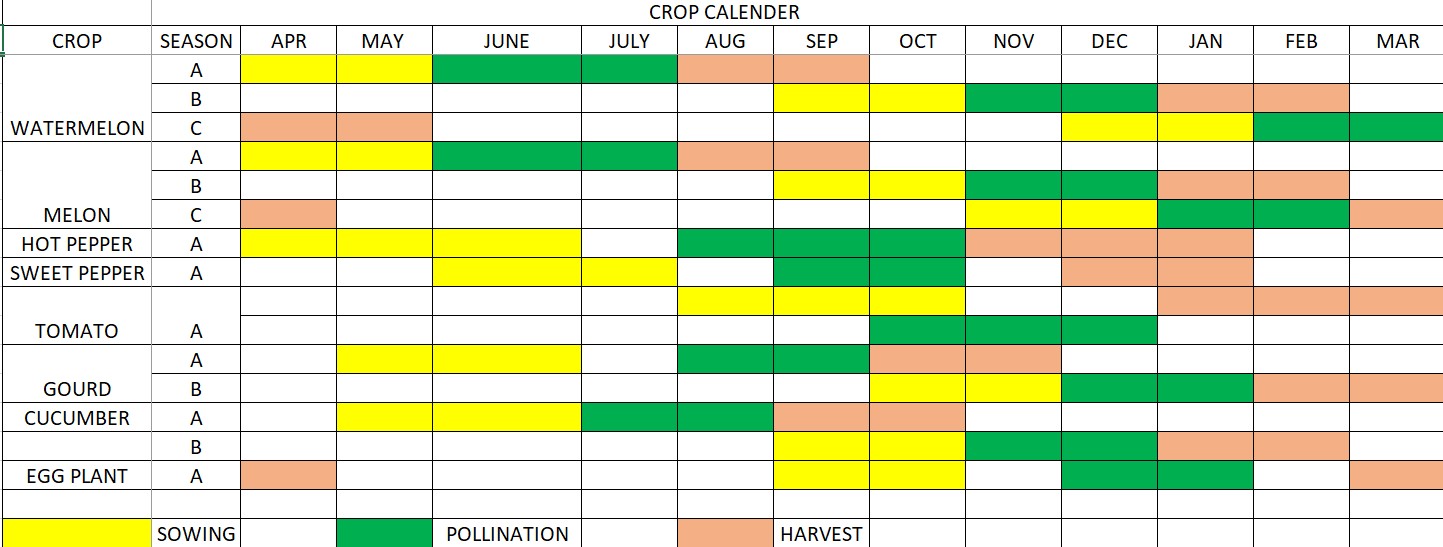 Crop Calendar Chart